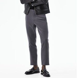 H&M Slim-Fit Crop Pants Dark Gray 31